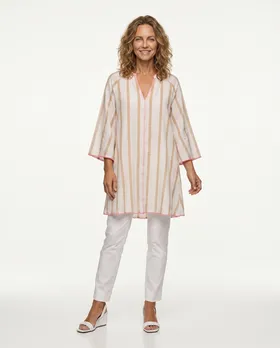 Tunika mit Streifen in  beige von Selected Touch (Bild 3)