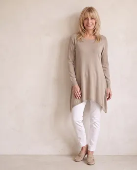 Tunika Pullover in  beige von Spaziodonna (Bild 5)