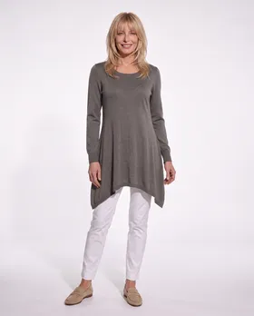 Tunika Pullover in  grau von Spaziodonna (Bild 3)