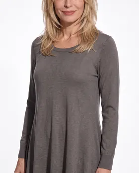 Tunika Pullover in  grau von Spaziodonna (Bild 4)