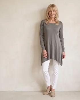 Tunika Pullover in  grau von Spaziodonna (Bild 5)