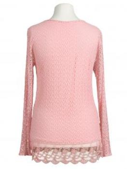 Tunika Shirt mit Spitze in  rosa von Italia Moda (Bild 2)