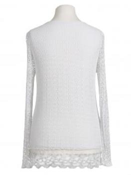 Tunika Shirt mit Spitze in  weiss von Italia Moda (Bild 2)