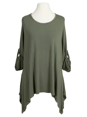 Tunikashirt Viskosestrick in  khaki von Diana (Bild 1)