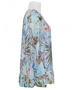 Tunikabluse Floral mit Seide in  hellblau von Made in Italy (Bild 2)