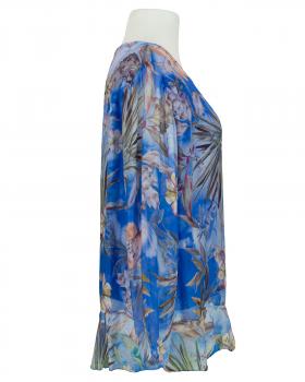 Tunikabluse Floral mit Seide in  knigsblau von Made in Italy (Bild 2)