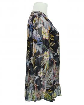 Tunikabluse Floral mit Seide in  schwarz von Made in Italy (Bild 2)