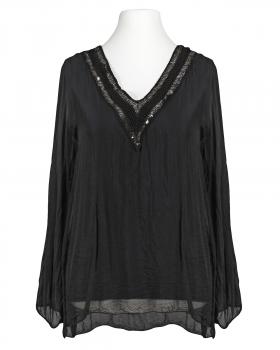 Seidenbluse in  schwarz von Made in Italy (Bild 1)