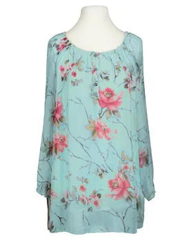 Tunikabluse Seide Floral in  t�rkis von Esvivid (Bild 1)