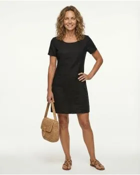 Leinenkleid A-Linie in  schwarz von RESTART (Bild 1)