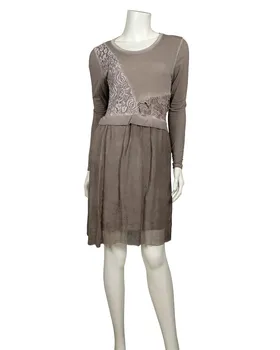 Kleid mit Spitze in  braun von Spaziodonna (Bild 2)