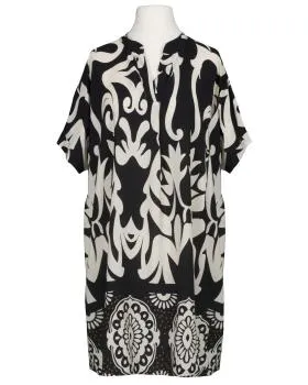 Tunikakleid Ornamen-Print in  schwarz von Made in Italy (Bild 1)