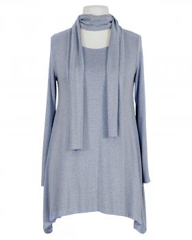 Tunikashirt mit Schal in  blau von Made in Italy (Bild 1)