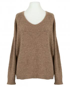 V-Ausschnitt Pullover Grobstrick in  camel von Selected Touch (Bild 1)