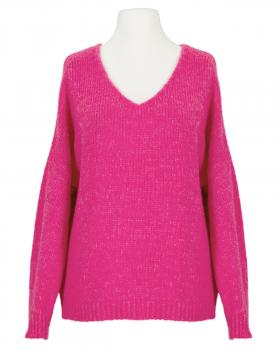 V-Ausschnitt Pullover Grobstrick in  pink von Selected Touch (Bild 1)