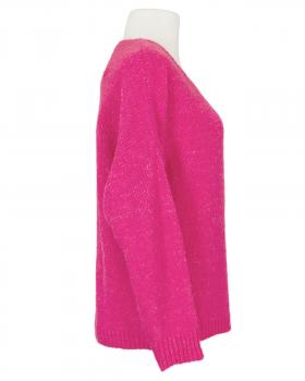 V-Ausschnitt Pullover Grobstrick in  pink von Selected Touch (Bild 2)