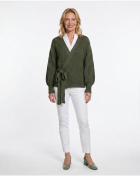 Wickel Strickjacke in  oliv von Diana (Bild 3)