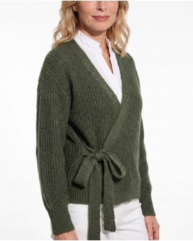 Wickel Strickjacke in  oliv von Diana (Bild 4)