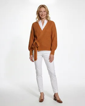 Wickel Strickjacke in  orange von Diana (Bild 3)