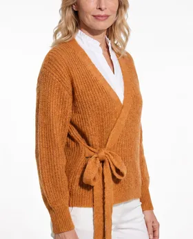 Wickel Strickjacke in  orange von Diana (Bild 4)