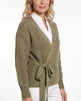 Wickel Strickjacke in  taupe von Diana (Bild 4)