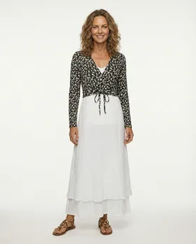 Wickelbolero Baumwolljersey in  schwarz von FASHION (Bild 2)