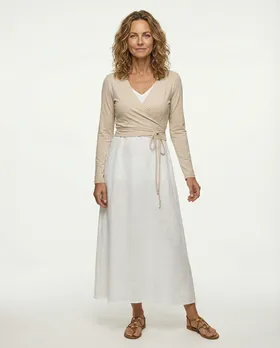 Wickelbolero Baumwolljersey in  vanille von FASHION (Bild 2)