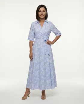 Wickelkleid Floral in  hellblau von Italia Moda (Bild 3)