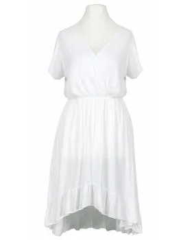 Wickeloptik Kleid mit Volant in  wei� von Spaziodonna (Bild 1)