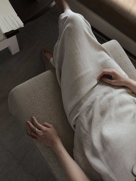 Leinenkleid in beige